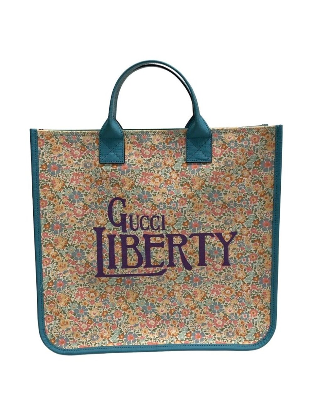 Gucci Tote Bag Children's Ivory Light Blue Multi Floral Liberty Collaboration